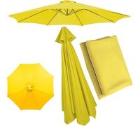 Umbrella Cloth Universal Replacement Canopy, 6 Ribs 8 Patio Parasol, .5ft 9ft 10ft Market Cover Waterproof(Red,200cm/6. 6Ribs)(Black,200cm/6.5ft 8Ribs)