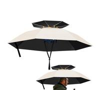 Umbrella Hats for Adults Waterproof UV Protection Double-Layer Adjustable