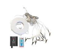 Umbrella Light Strands, Solar Powered Outdoor Decor, Waterproof LED Twinkle Effect, 8 Lighting Modes, 104 LED Warm White, Excellent for Garden, Tent, Beach, Balcony, and Patio Use