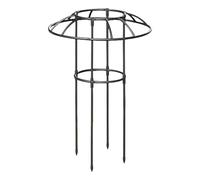 Umbrella Plant Trellis | PP Coated Iron Pipes, Black Garden Obelisk Support, Height Options 70/100/130/160 Cm, Top Ring 50 Cm, Column 1.1 Çm, Fits Pots ≥25 Ćm | Climbing Vine Support Frame