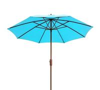 Umbrella Replacement Canopy - 2.5m Waterproof Anti Tear Patio Banana Umbrella Cover 8 Rib Replacement Fabric For Outdoor Yard Lawn Beach Deck Market For Center Post