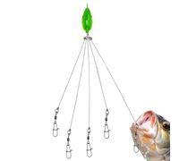 Umbrella Rigs per pesca al pesce persico, Umbrella Rig Bass - 5 bracci attrezzi da pesca artificiali - Attrezzi da pesca realistici per ombrello, esca per persico per trota luccioperca