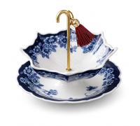 Umbrella Shape Ceramic Tea Strainer - Chinese Blue & White Porcelain Loose Leaf Filter with Rotating Design, Multi-Purpose Ceramic Tea Infuser for Kung Fu/Coffee/Brewing (A)