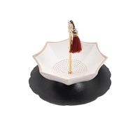 Umbrella Tea Strainer - Umbrella Shaped Ceramic Tea Strainer | Fine Mesh Brewing Filter With Saucer, Chinese Style Loose Leaf Tool Coffee Ţea Separation Device Kitchen Family Dinner Ceremony