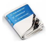 UMBRELLA® Telone di copertura premium impermeabile [800x1200cm]-Telo camion resistente ai raggi UV [650 g/m²] con occhielli,telo in PVC per giardino,tetto & cantiere-Copertura invernale - Bianco-96m²