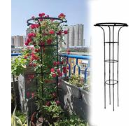 Umbrella Trellis Giardino Trellis Inoxidabile Per La Pianta Di Viti In Metallo Supporto Verticale Umbrella Trellis Torre Pianta Supporto Gabbie (Nero, 110cm / 3.6ft)