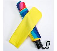 Umbrellas Rain Three-Folding Color Rainbow Sunny And Rainy Parasol Folding Umbrella for Women