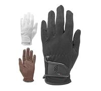 Umbria Equitazione Guanti in pelle sintetica modello Amara M, Bianco