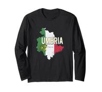 Umbria Italia Regione retrò Mappa Vintage Souvenir Maglia a Manica