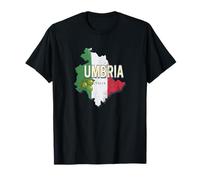 Umbria Italia Regione retrò Mappa Vintage Souvenir Maglietta