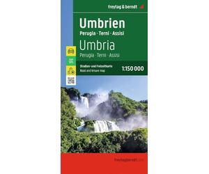 Umbria-Perugia-Terni-Assisi 1:150 000: Straßen- und Freizeitkarte Perugia - Terni - Assisi, mit Infos, Top Tips, Innenstadtplan: AK 0624