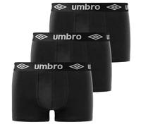 UMBRO Boxer Uomo 100% cotone, Mutande Uomo bello, maglia aerata, set di 3, Nero, Taglie XL