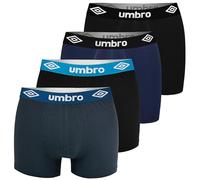 Umbro Boxer Uomo Cotone 4 Pezzi XL - Mutande in Cotone Elasticizzato, Intimo Maschile Multicolore