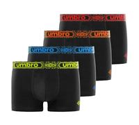 UMBRO Boxer Uomo Cotone, Mutande Uomo, Maglia Ventilata, Vestibilità Perfetta (set di 4), Nero, Taglie XL