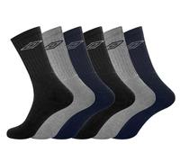 Umbro - Calzini sportivi da uomo (confezione da 6 paia), assortiti, 6-8.5