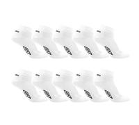 Umbro Calzini Uomo e Donna 39-42, Set di 10, Bianco