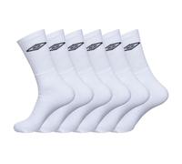 Umbro Calzini Uomo e Donna 43-46, Cotone Set di 6, Bianco