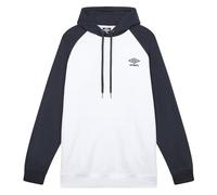 Umbro Cappuccio Core Raglan Felpa, Bianco/Blu Collegiale, S Uomo