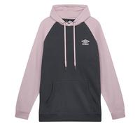 Umbro Core Raglan Hood Felpa con Cappuccio, Grigio Bosco/Malva Ombra, M Uomo