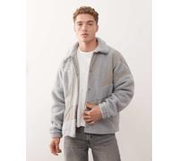 Umbro - Giacca coach in pile grigia-Grigio XXL