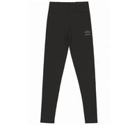 Umbro Leggings Donna Cotone Elasticizzato 32228 (IT, Testo, L, Regular, Regular, Standard, Nero)