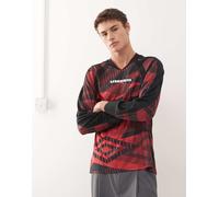 Umbro - Maglia a maniche lunghe rossa con stampa-Rosso L