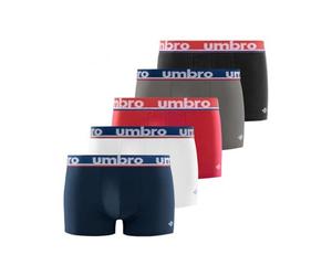 Umbro Mutande Boxer Uomo 100% Cotone, Set da 5, Nero CLA5 (M)