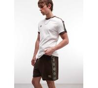 Umbro - Pantaloncini sportivi marroni con fettuccia-Marrone XS
