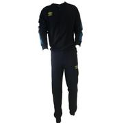 Umbro Pigiama da Uomo in Cotone, Collo Serafino (IT, Testo, XXL, Regular, Regular, Navy)