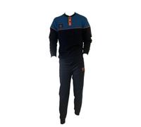 Umbro Pigiama Uomo in Cotone, Serafino (IT, Testo, XL, Regular, Regular, Navy)