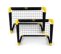 Umbro Porta da calcio per giardino, bambini e adulti, set di 2 cancelli pieghevoli, per interni ed esterni, 50 x 44 x 44 cm, nero/giallo
