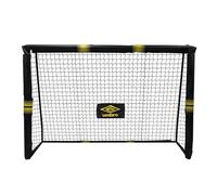 Umbro Porta da calcio - Porta da calcio 240 x 160 x 8 cm - Porta da calcio per giardino bambini e adulti - Accessori per allenamento calcio per interni ed esterni - Metallo - Nero/Giallo