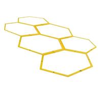 Umbro Scaletta per agilità, diametro 57,5 cm, 6 esagonali, con connettori, accessori per allenamento calcio, ostacoli agilità, colore: giallo