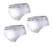 Umbro Set 3 Pezzi Slip Uomo in Cotone Elasticizzato Art. 700 (Bianco, 5/L)