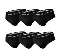 Umbro Set 6 Pezzi Slip Uomo in Cotone Elasticizzato Art. 700 (IT, Testo, L, Regular, Regular, Standard, Nero)