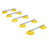Umbro Set di Ostacoli, Accessori per Allenamento calcistico, Include 10 Coni e 5 Traverse, per Ginnastica, Allenamento di velocità e Corsa, Colore: Giallo/Grigio