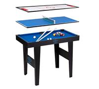 Umbro Tavolo da gioco con 3 giochi - Airhockey/Biliard/Ping-pong - 91,5 x 50,8 x 73,5 cm - Nero/Blu