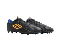 UMBRO Tocco III Club FG, Scarpe da Ginnastica Uomo, Nero/Arancione vermilione/Surf Profondo, 43 EU