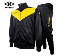 UMBRO TUTA TRIACETATA LUCIDA RAGAZZO 9/16 ANNI MANICA LUNGA FULL ZIP GIALLO NERO