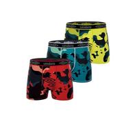 Umbro Umb/1/Bmx3/Puk Boxer Corti, Rosso/Giallo/Blu/Nero, M (Pacco da 3) Uomo