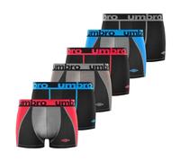 Umbro Umbw/1bmx6 Boxer Corti, Nero, XL (Pacco da 6) Uomo