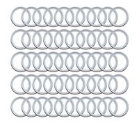 UMCHU 50 Pezzi Anelli per tenda,Antirumore Anello Occhiello Tende,per Tenda per Finestra Porta e Tenda della Doccia Drappeggio(Diametro interno 26 mm)