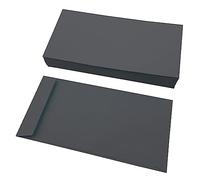 UMCHU 50 Pezzi Busta con colla a umido in stile occidentale,Busta classica,per Compleanno Cartoline Lettere Partecipazioni Inviti Matrimonio(Nero)