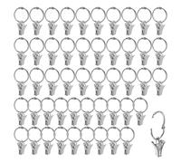 UMCHU 50 Pezzi Clip per Tende con Ganci,Design a cerchio apribile,mollette per tende,Ganci per Feste,Decorazioni per la Casa(Diametro interno del cerchio 17 mm)