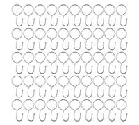 UMCHU 50 Pezzi Ganci Tende,Ganci per tende, Ganci per tende in un unico pezzo,ganci a s per tende,tenda per porta, tenda per finestra e tenda per doccia