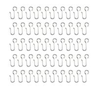 UMCHU 50 Pezzi Ganci Tende,Ganci per tende in acciaio inox,ganci a s per tende,tenda per porta, tenda per finestra e tenda per doccia