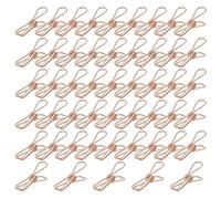 UMCHU 50 Pezzi Mini clip per le foto, clip di tela tenda all'aperto, clip raccoglitore oro rosa, clip di chiusura snack, per il soggiorno, Natale, matrimoni, immagini di partito