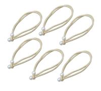 UMCHU 6 pezzi intrecciati cinghia corda cravatta della tenda, perline Tiebacks tenda 40cm, per il soggiorno, camera da letto, caffè (Champagne)