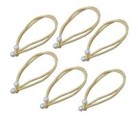 UMCHU 6 pezzi intrecciati cinghia corda cravatta della tenda, perline Tiebacks tenda 40cm, per il soggiorno, camera da letto, caffè (Oro chiaro)