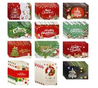 UMCHU 60 Pezzi Biglietti Auguri di Natale,Biglietti di Auguri di Natale Piegati,Biglietto Auguri Natale Regalo,per Famiglia, Amici e Affari(12 stili)